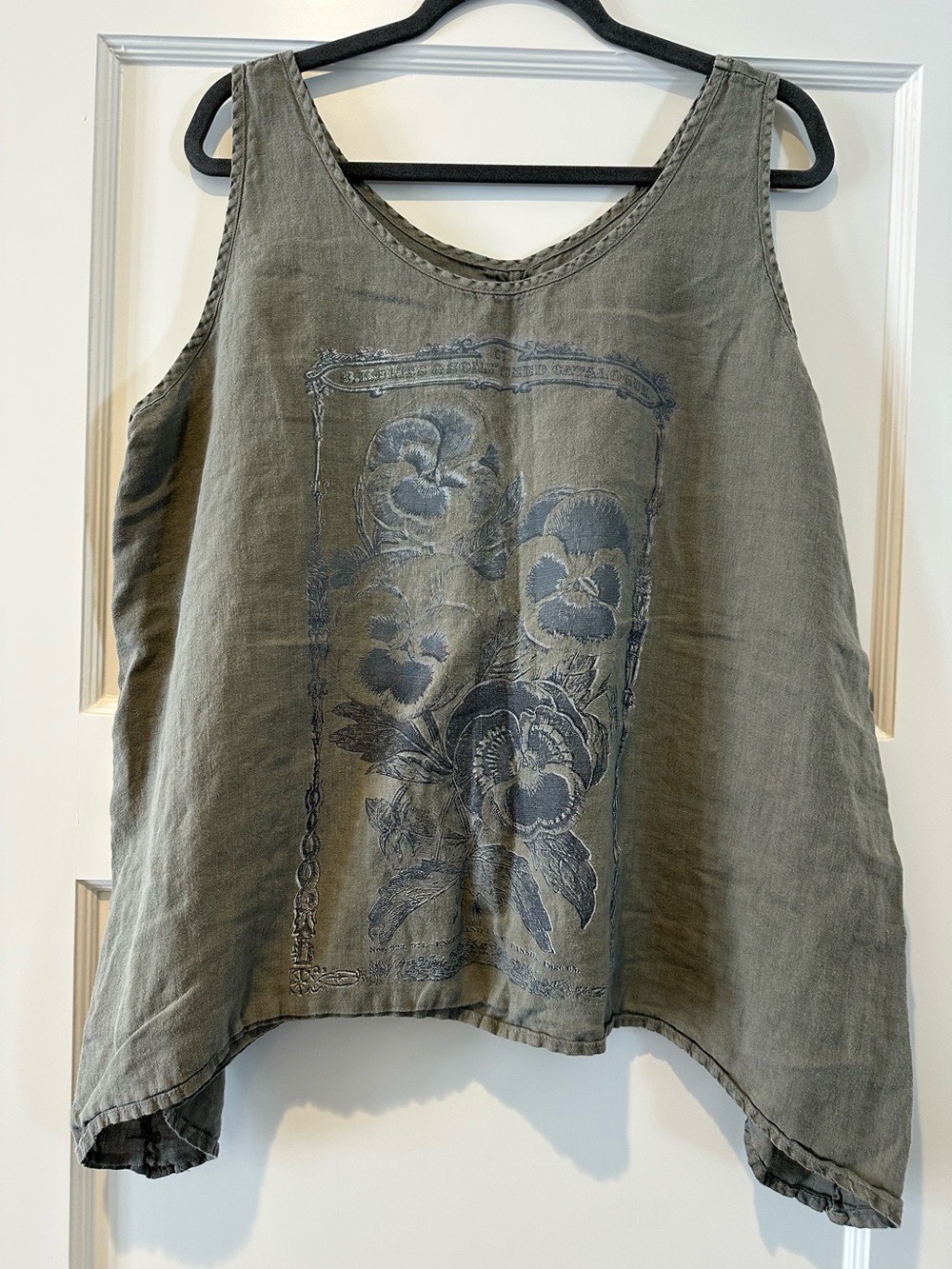 Bluefish Linen Tank in Caper